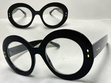 Oversized Vintage Retro Style Clear Lens EYEGLASSES Large Thick Round Black Frame 1765
