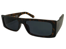 Classic Hardcore Biker Gangster Style SUNGLASSES Thick Rectangular Tortoise Frame - Dark Lens 81019