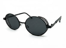 Classic Elegant Vintage Retro Style SUNGLASSES Oval Gold Frame - Dark Tint 27740