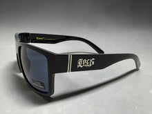 Classic Hardcore Biker Gangster Style LOCS SUNGLASSES Large Black Frame - Dark Lens 91189