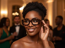 Classy Elegant Modern Retro Style Clear Lens EYEGLASSES Thick Marble Optical Frame 24020