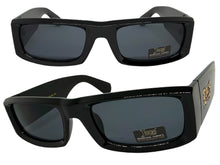 Classic Hardcore Biker Gangster Style LOCS SUNGLASSES Large Thick Black Frame - Dark Lens 91335