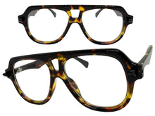 Oversized Classic Vintage Retro Hip Hop Style Clear Lens EYEGLASSES Large Tortoise Frame 3956