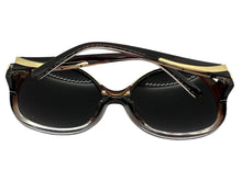 Oversized Exaggerated Vintage Retro Style SUNGLASSES Large Round Brown Frame 7152