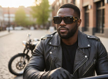 Classic Hardcore Biker Gangster Style LOCS SUNGLASSES Large Thick Black Frame - Dark Lens 91336
