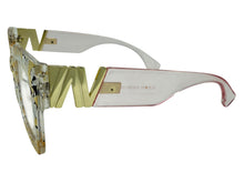 Oversized Exaggerated Funky Artsy Retro Style Clear Lens EYEGLASSES Abstract Optical Frame 69100
