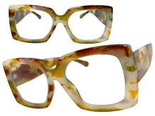 Oversized Classic Vintage Retro Style Clear Lens EYEGLASSES Thick Square Marble Frame 81218