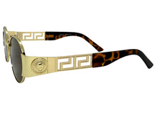 Classic Vintage Retro Luxury Hip Hop Rapper Style SUNGLASSES Oval Gold Frame - Brown Lens 27736