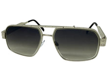 Classic Vintage Retro Luxury Hip Hop Rapper Style SUNGLASSES Square Silver Frame - Gradient Lens E2206