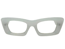 Exaggerated Classic Vintage RETRO Cat Eye Style READING GLASSES READERS Off White Frame - Lens Strength +3.50