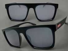 Classic Sporty Driving Fishing Biker SUNGLASSES Large Square Black Frame - Dark Lens E2183