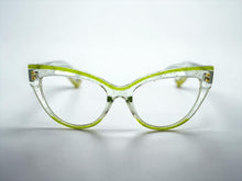 Classic Elegant Vintage Retro Cat Eye Style READING GLASSES READERS Clear Glitter Frame +2.00