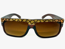 Classic Vintage Retro Hip Hop Rapper Pimp Style SUNGLASSES Thick Brown Snakeskin Frame 1221