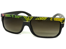 Classic Vintage Retro Hip Hop Rapper Pimp Style SUNGLASSES Thick Black Snakeskin Frame 1221