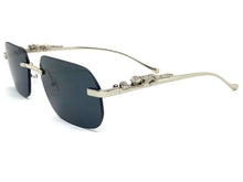 Classy Elegant Sophisticated Luxury Designer Fashion SUNGLASSES Rimless Silver Frame 5251