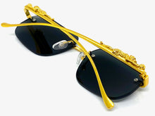 Classy Elegant Sophisticated Luxury Designer Fashion SUNGLASSES Rimless Gold Frame 5251