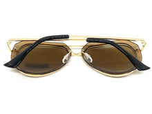 Classic Vintage Retro Aviator Style SUNGLASSES Gold Metal Frame 3375