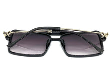 Classic Vintage Retro Aviator Style SUNGLASSES Square Black & Silver Frame 80450