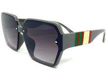 Oversized Classic Vintage Retro Style SUNGLASSES Square Gray Frame E1980