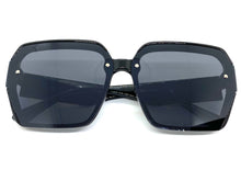 Oversized Classic Vintage Retro Style SUNGLASSES Square Black Frame E1980