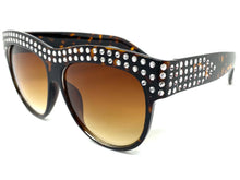 Oversized Luxurious Vintage Retro Style SUNGLASSES Large Bling Tortoise Frame E1290