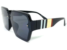 Oversized Classic Vintage Retro Style SUNGLASSES Square Black Frame E1980