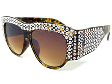 Oversized Luxurious Vintage Retro Style SUNGLASSES Large Thick Bling Tortoise Frame E1349