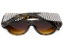 Oversized Luxurious Vintage Retro Style SUNGLASSES Large Thick Bling Tortoise Frame E1349