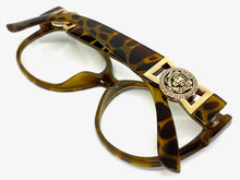 Oversized Vintage Retro Style Clear Lens EYEGLASSES Large Leopard Optical Frame - RX Capable 5356