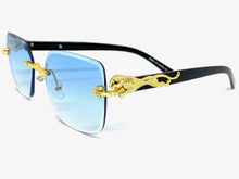 Classy Elegant Sophisticated Modern Luxury Style SUNGLASSES Gold & Black Frame E0970