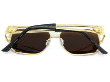 Classic Vintage Retro Hip Hop Aviator Style SUNGLASSES Gold Metal Frame 5509