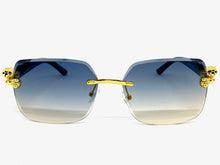 Classy Elegant Sophisticated Modern Luxury Style SUNGLASSES Gold & Black Frame E0970