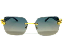 Classy Elegant Sophisticated Modern Luxury Style SUNGLASSES Gold & Black Frame E0970