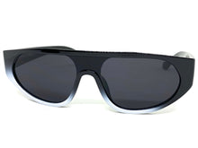 Contemporary Modern Retro Shield Style SUNGLASSES Black Frame 2129