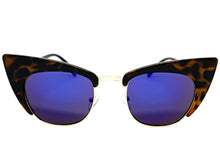 Classic Vintage Retro Cat Eye Style SUNGLASSES Funky Tortoise & Gold Frame 1751