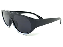 Contemporary Modern Retro Shield Style SUNGLASSES Black Frame 2129