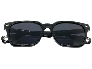 Classic Hardcore Vintage Retro Style SUNGLASSES Black Frame Dark Lens 80814