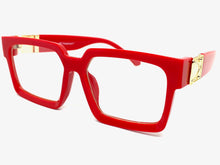 Classic Vintage Retro Hip Hop Style Clear Lens EYEGLASSES Thick Square Red Frame 2634