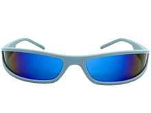 Space Futuristic Robotic Biker Hardcore Party SUNGLASSES Thin Blue Frame 80733