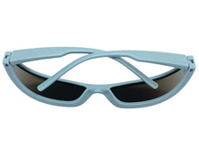 Space Futuristic Robotic Biker Hardcore Party SUNGLASSES Thin Blue Frame 80733