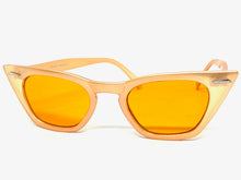 Classic Vintage Retro Cat Eye Style SUNGLASSES Funky Orange Frame 1457