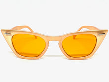 Classic Vintage Retro Cat Eye Style SUNGLASSES Funky Orange Frame 1457