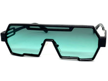 Contemporary Modern Futuristic Style SUNGLASSES Sleek Black Frame 5264