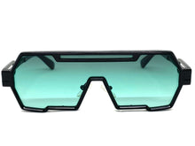 Contemporary Modern Futuristic Style SUNGLASSES Sleek Black Frame 5264