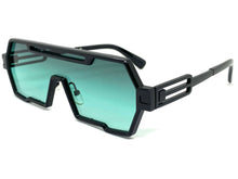 Contemporary Modern Futuristic Style SUNGLASSES Sleek Black Frame 5264