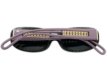 Classy Elegant Modern Retro Style SUNGLASSES Oval Black & Purple Frame 80762