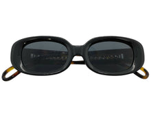 Classy Elegant Modern Retro Style SUNGLASSES Oval Black & Tortoise Frame 80762