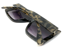 Classic Vintage Retro Style SUNGLASSES Thick Square Gray Tortoise Frame 1144