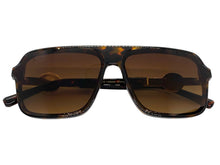 Classy Elegant Luxury Designer Style SUNGLASSES Tortoise Frame with Gold Medallion 4065