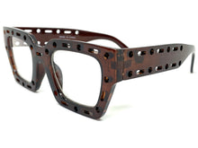 Classic Modern Retro Style Clear Lens EYEGLASSES Large Thick Brown Frame 81122